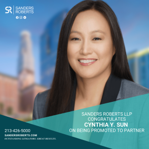 Sanders Roberts LLP Attorney Cynthia Y. Sun Promoted to Partner