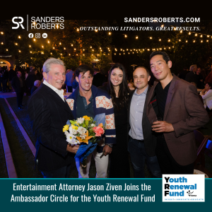 Sanders Roberts LLP Attorney Jason Ziven, Joins the Ambassador Circle for the Youth Renewal Fund