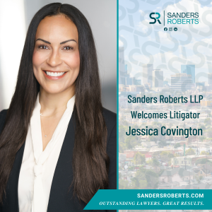 Seasoned litigator Jessica Covington has joined Sanders Roberts LLP’s growing team.